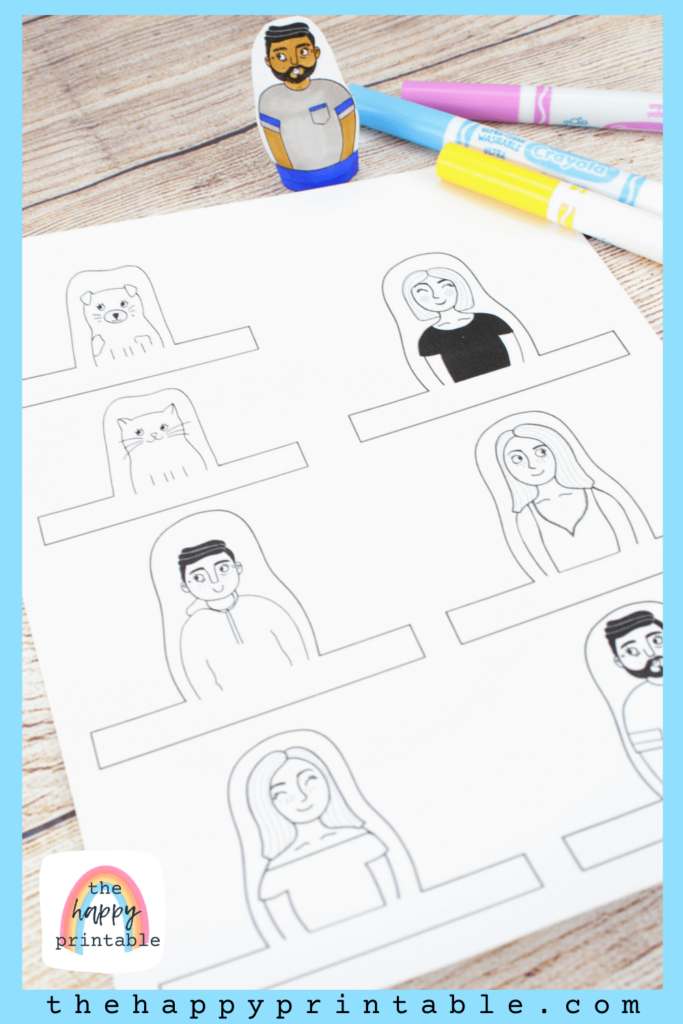 Printable finger puppets for creative play