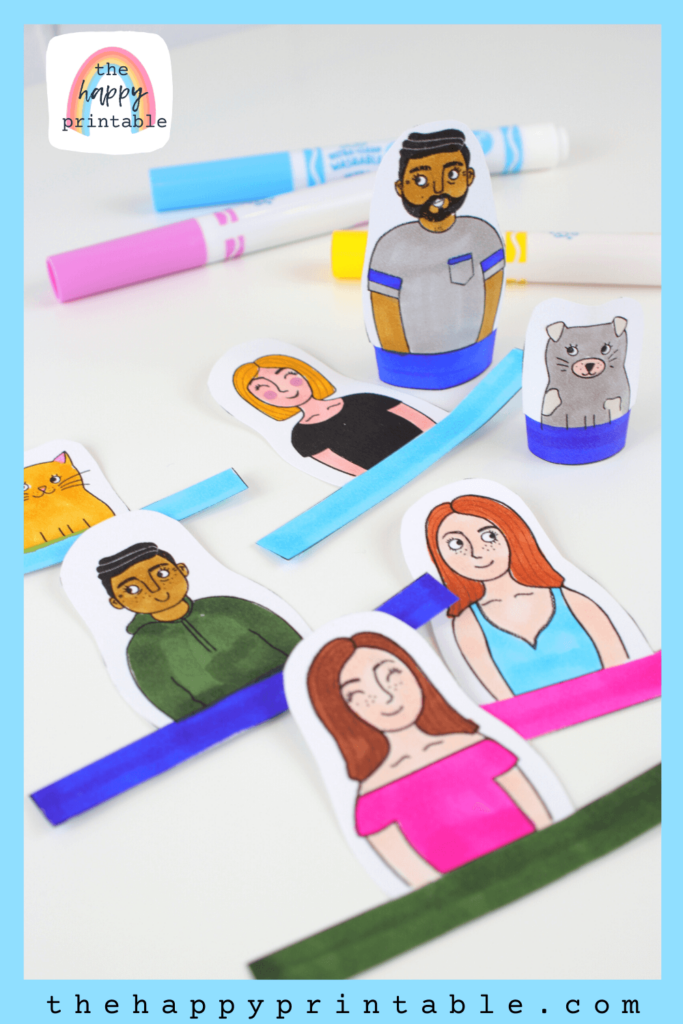 Printable finger puppets for creative play