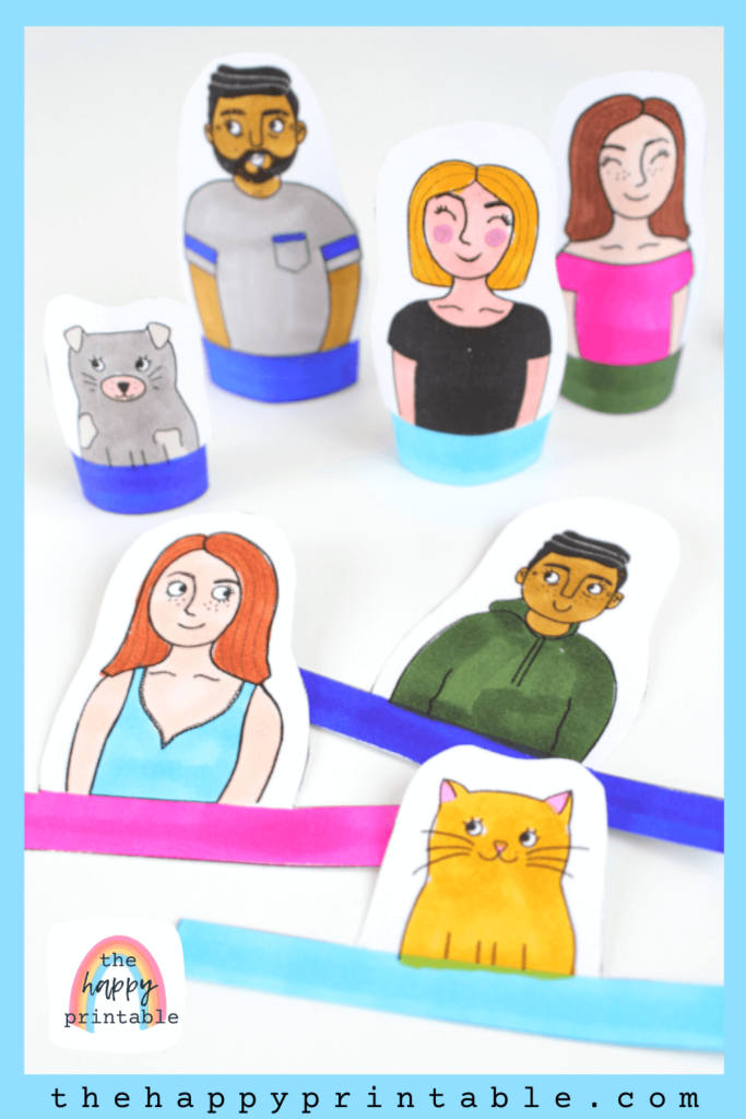 Printable finger puppets for creative play