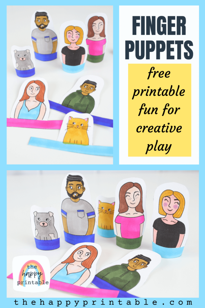 Printable finger puppets for creative play