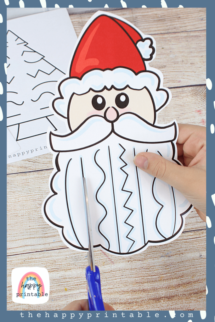 Santa printable to help with scissor skills
