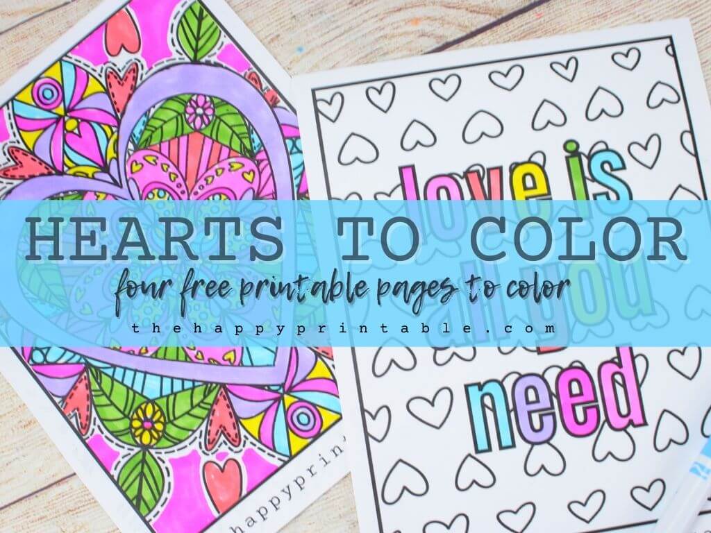 Free heart coloring pages