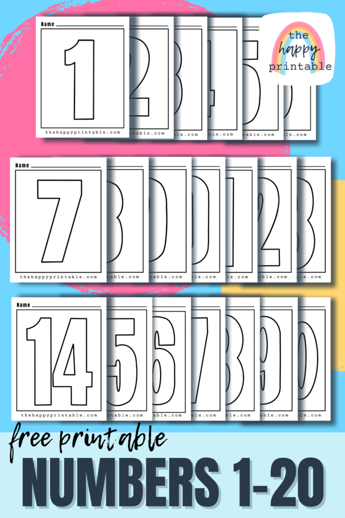 Free Printable Numbers 1 20