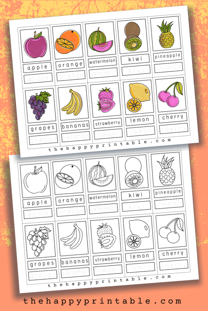 Fruit flashcards for kids!