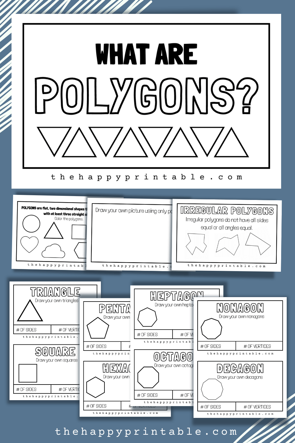 All About Polygons A Printable Polygon Book The Happy Printable