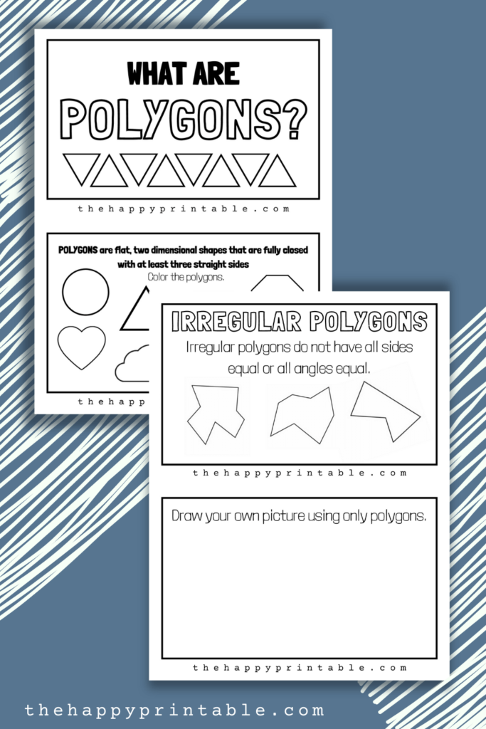 Explore what polygons are with this set of printable polygon worksheets