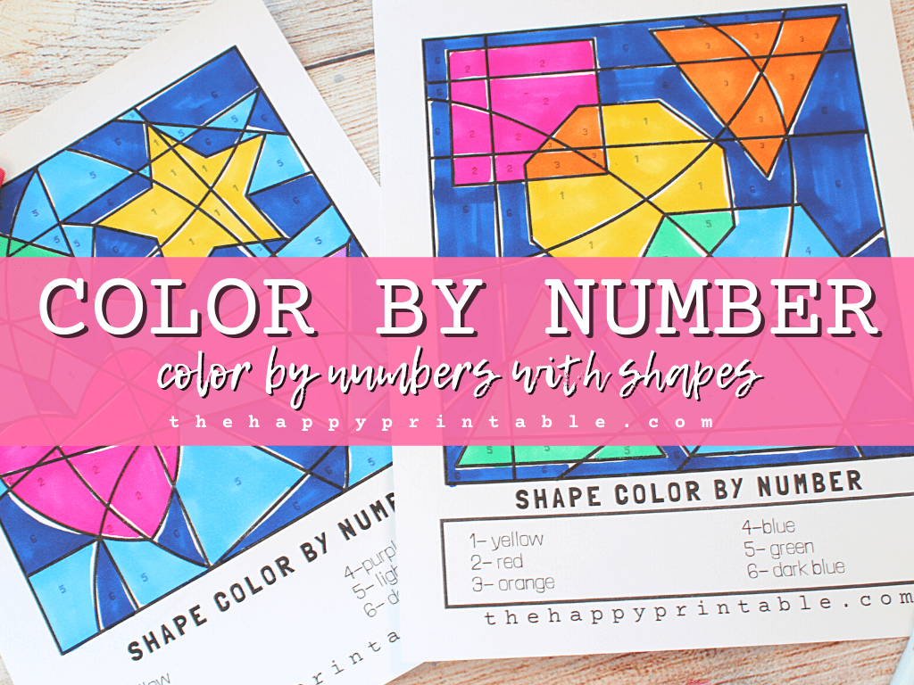 coloring pages of shapes and numbers