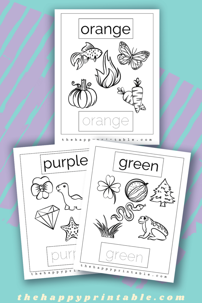 secondary colors coloring pages
