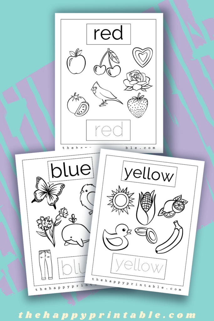 Learning Colors Coloring Pages | The Happy Printable