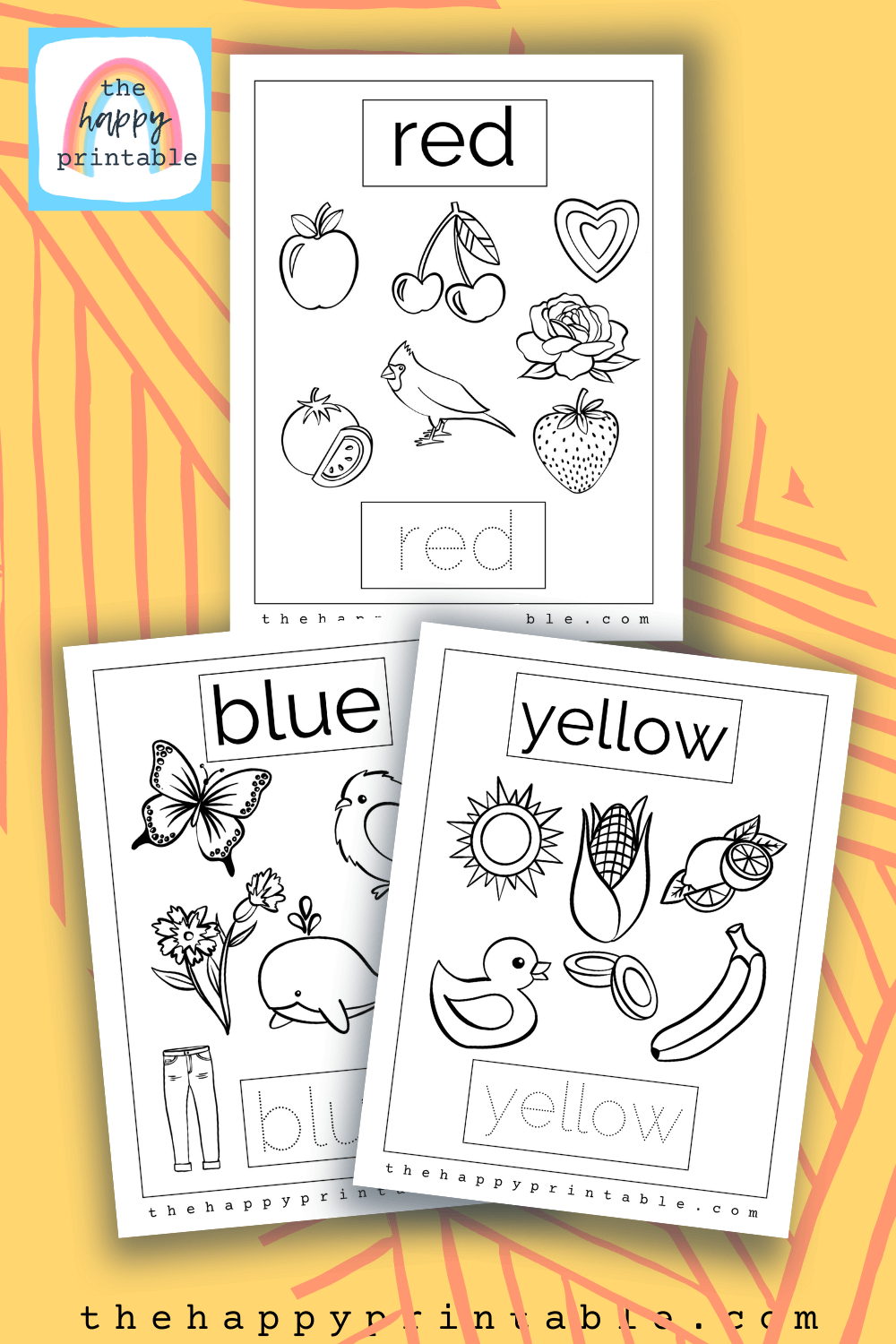 Learning Colors Coloring Pages The Happy Printable