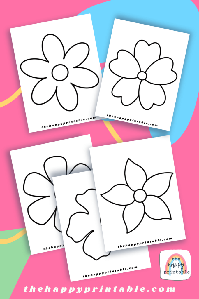 Flower template printables are great for art projects, crafting, and displays.