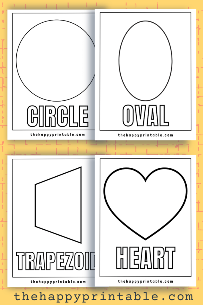 A circle worksheet, oval worksheet, trapezoid worksheet, and a heart worksheet are free to use in your home or classroom.