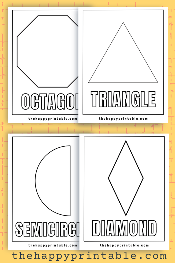 Printable octagon worksheet, triangle worksheet, semicircle worksheet, and a diamond worksheet are free for you to use in your home or classroom.