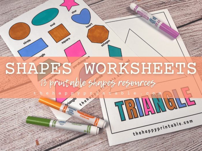 Printable Shapes Worksheets The Happy Printable Printable Shapes Worksheets The Happy Printable