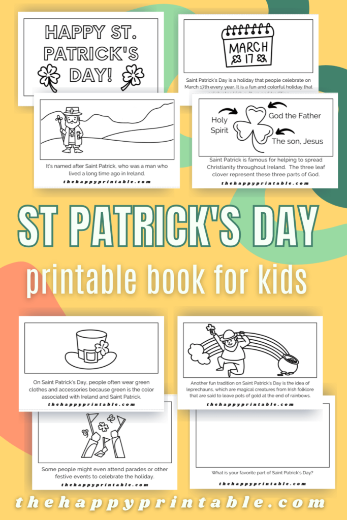 Teach your kids about St. Patrick's day with this free printable St. Patrick's day book!