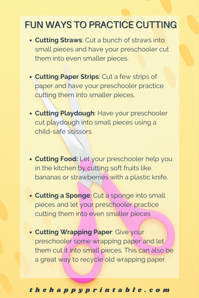Get preschool cutting practice with these unique scissor ideas!