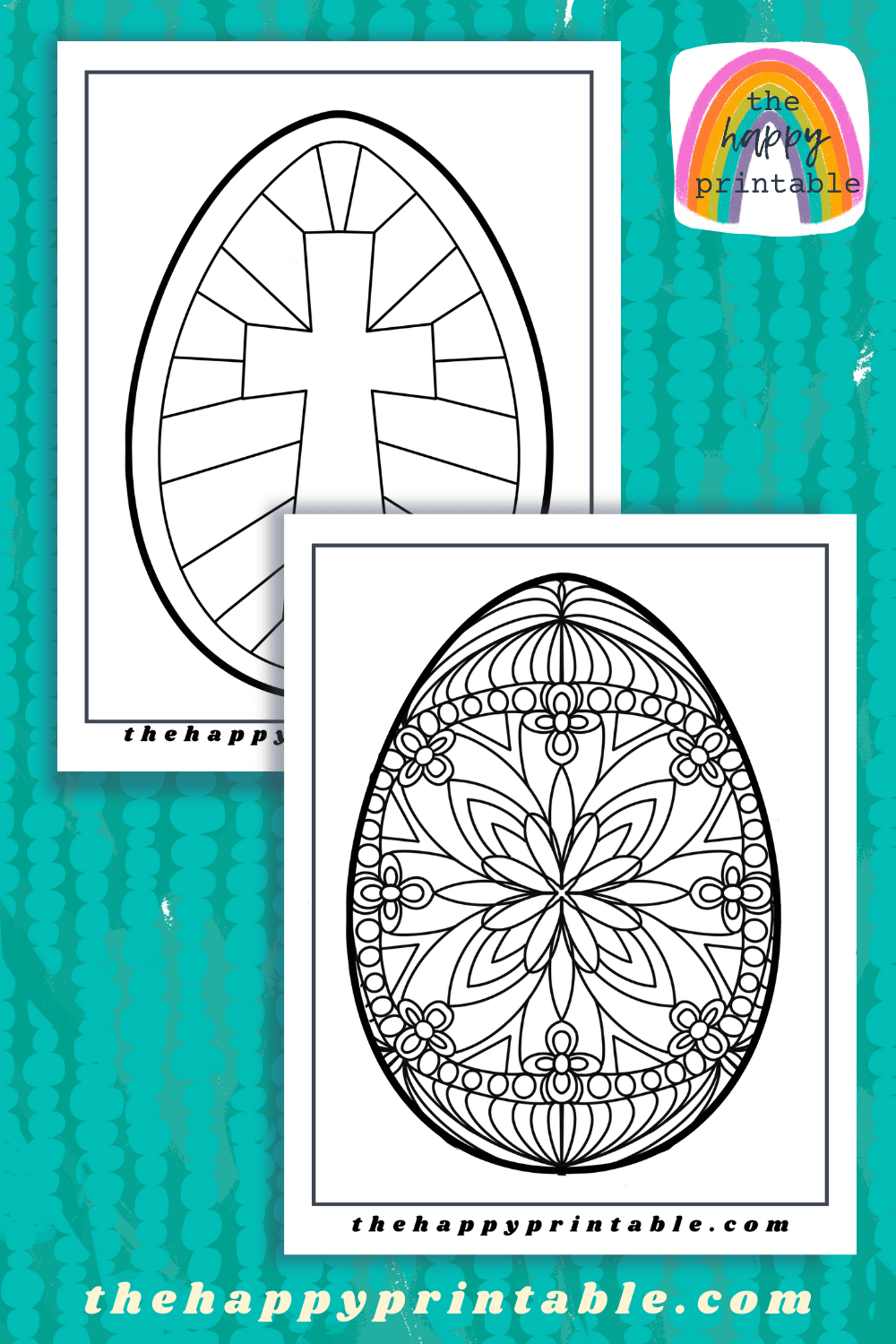 Easter Egg Coloring Pages The Happy Printable Easter Egg Coloring Pages The Happy Printable