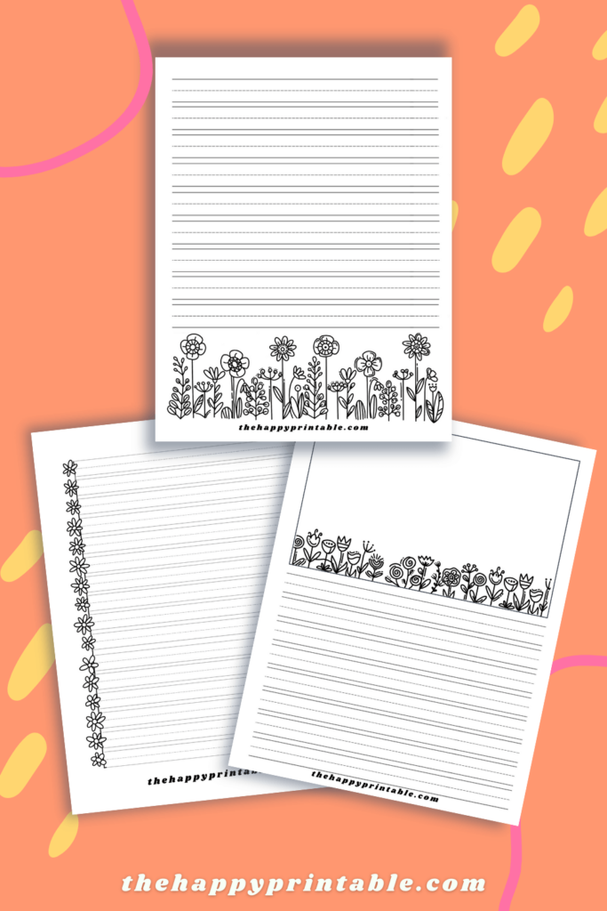 Flower themed writing paper is perfect for letter writing, creative writing, bulletin board displays and more.