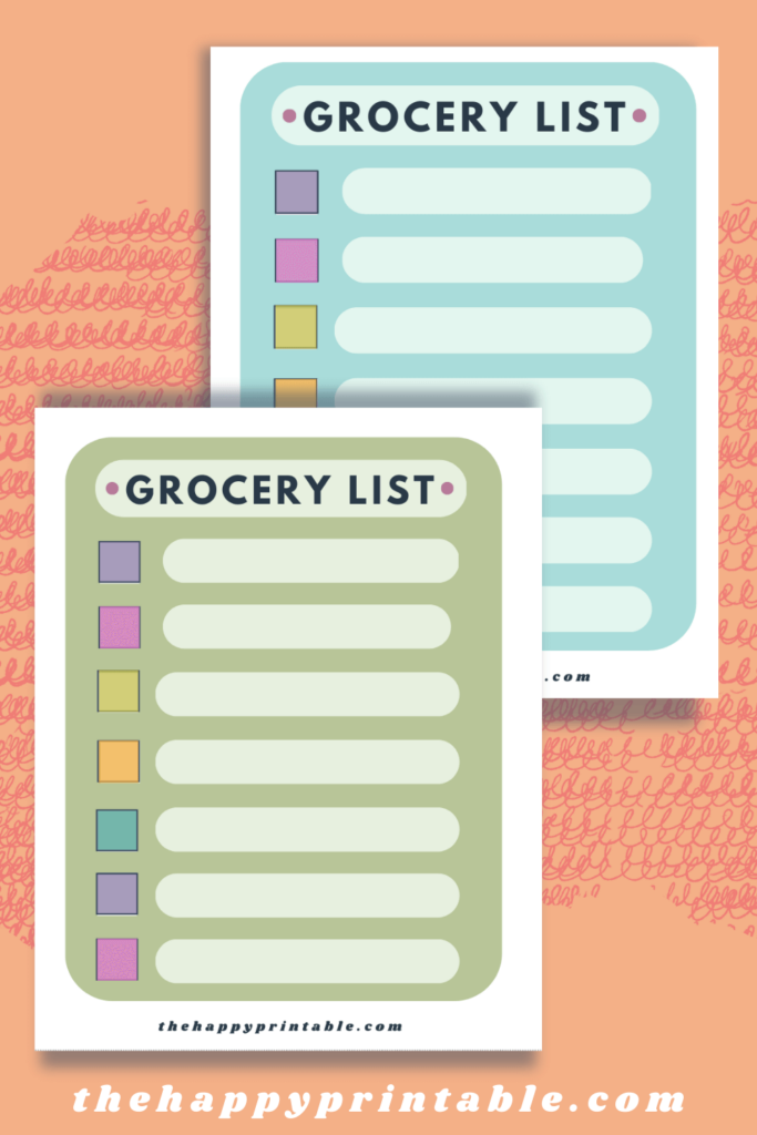 Inspire pretend play with these pretend play grocery store lists!