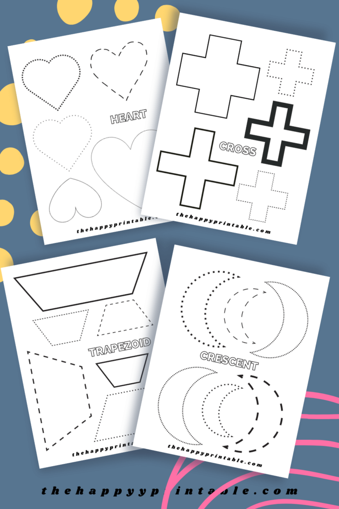 Providing shapes to cut out in a worksheet format can be a great way to help preschoolers practice their cutting skills while also introducing them to different shapes