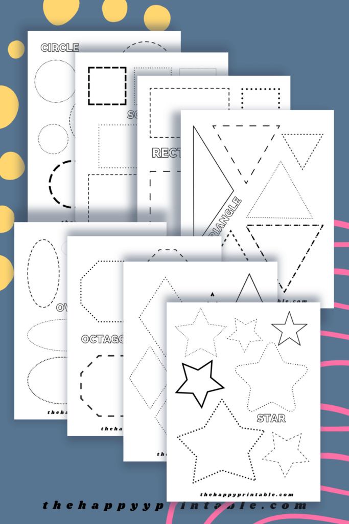 Providing shapes to cut out in a worksheet format can be a great way to help preschoolers practice their cutting skills while also introducing them to different shapes