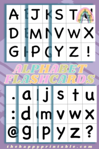 Alphabet Flashcards- Uppercase, Lowercase, &amp; Punctuation | The Happy ...