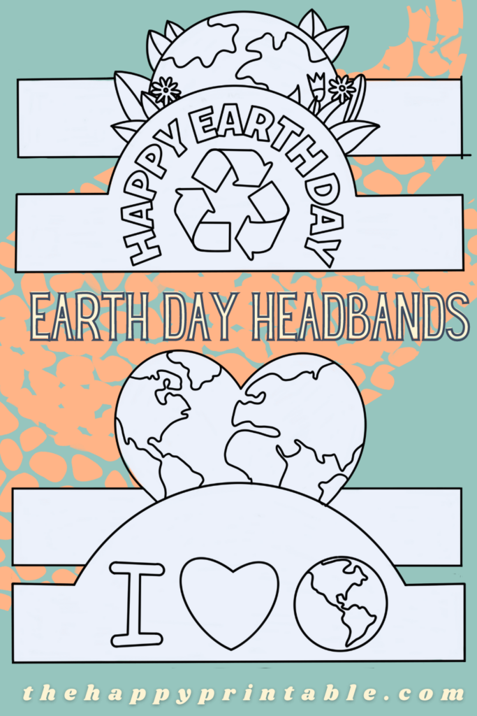 Printable earth day headbands