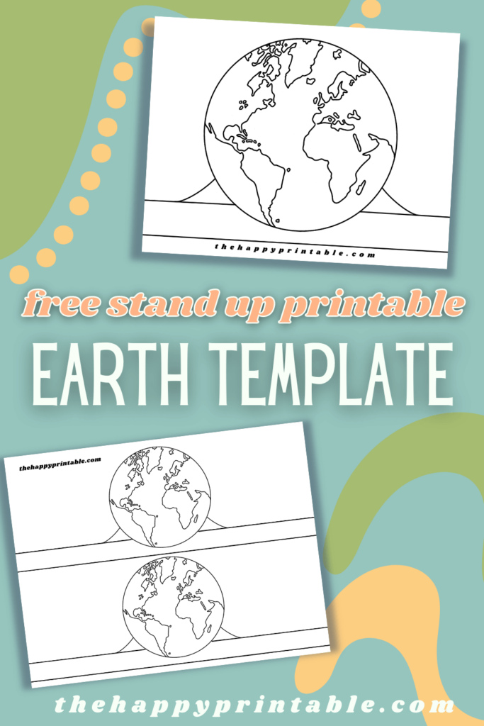 These free printable Earth templates print in black and white, come in two sizes, and are perfect for learning about our planet!
