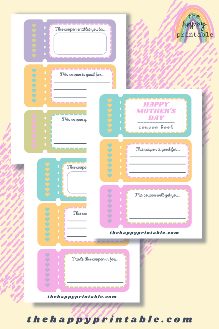 Printable Mother s Day Coupon Book The Happy Printable