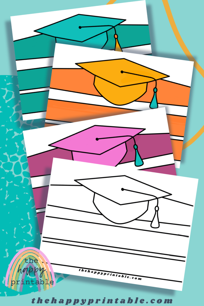 Graduation Hat Paper Headband Printable Coloring