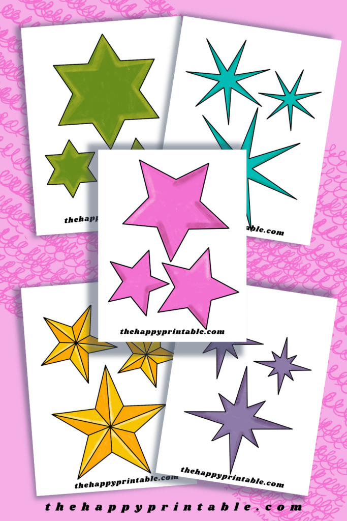 Star Templates  The Happy Printable