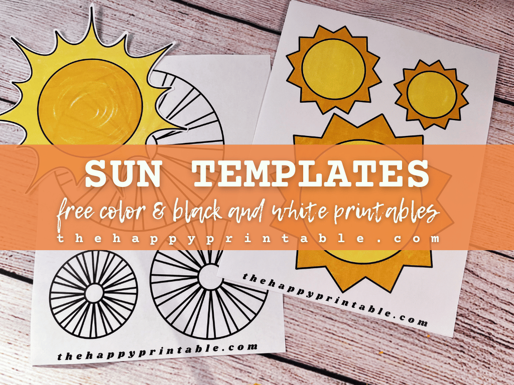 sun stencil printable