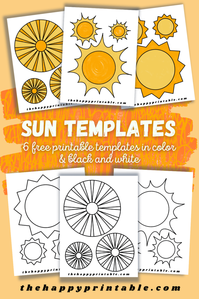 Sun Templates | The Happy Printable