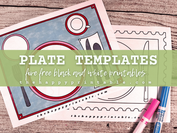 Printable Plate Templates The Happy Printable
