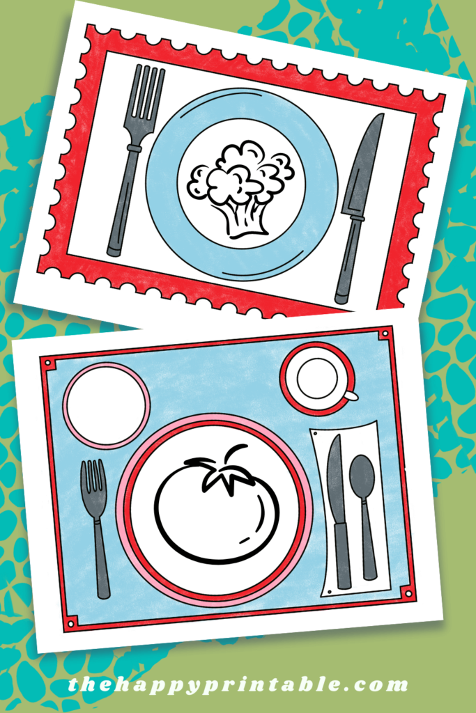 Five free printable plate templates for you to use i your home or classroom!