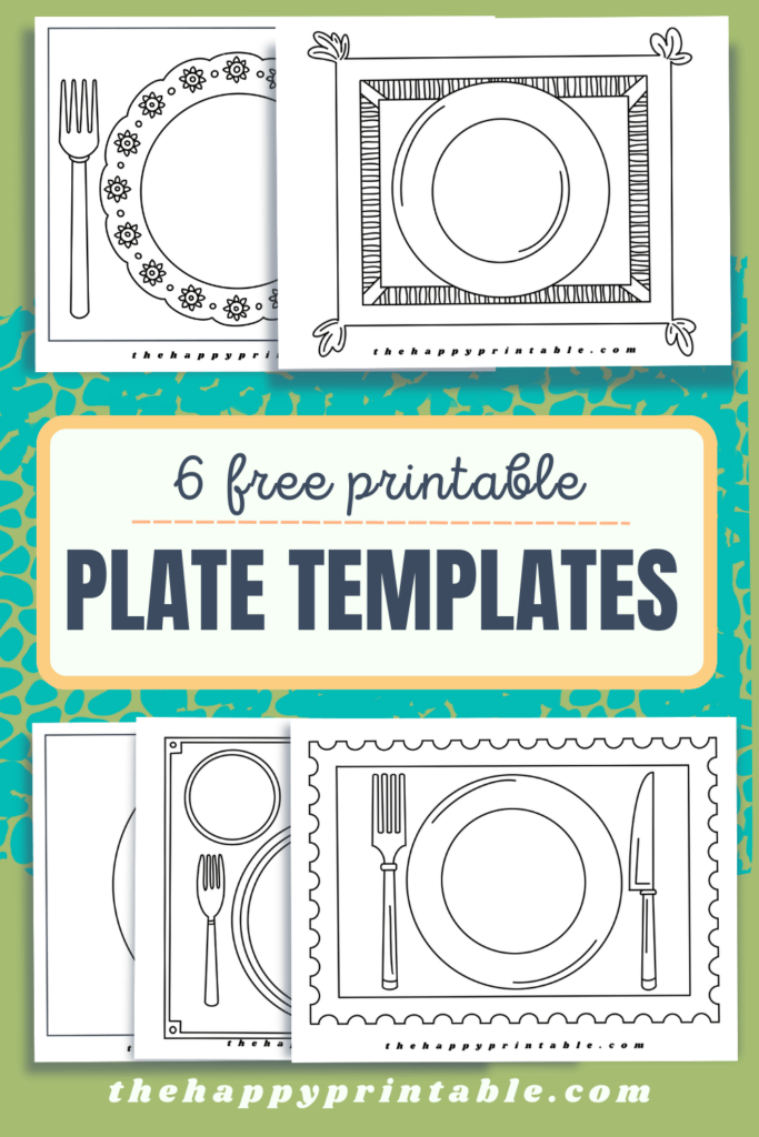 Five free printable plate templates for you to use i your home or classroom!