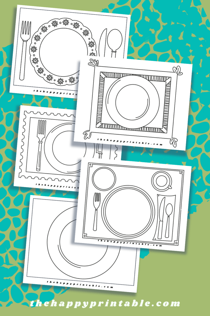 Five free printable plate templates for you to use i your home or classroom!
