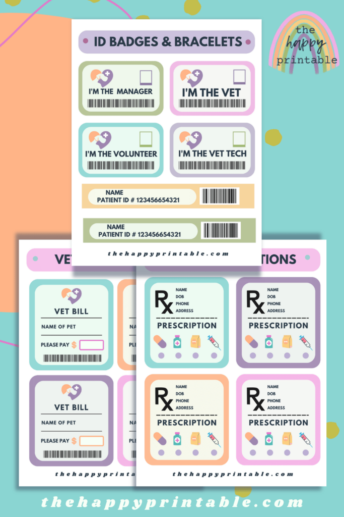 Vet Office Pretend Play Printables